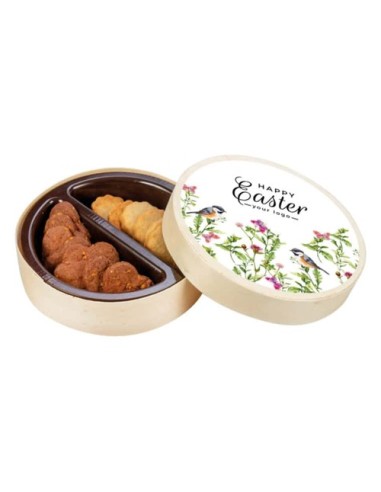 WOODEN BOX con  galletas de mantequilla 60 G