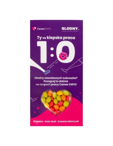 caramelos pequeños PUSH THE BUTTON en forma de corazón