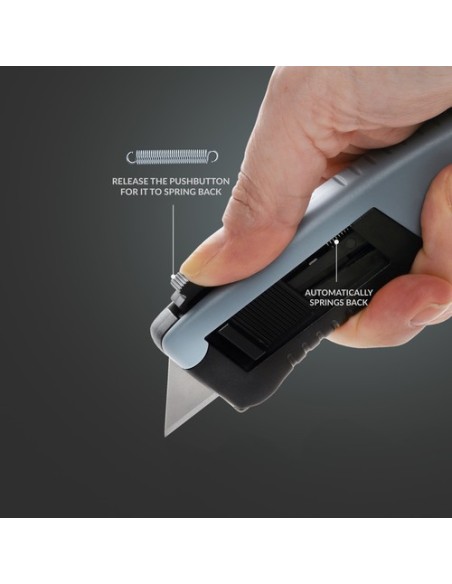 Cuchillo de seguridad retractil de plástico reciclado RCS