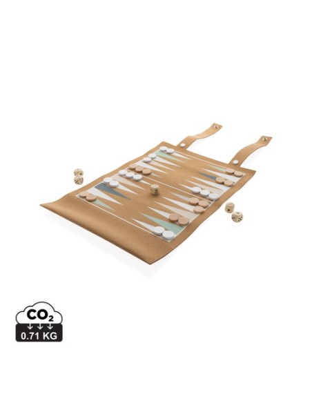 Set juegos backgammon y damas plegable Britton de corcho
