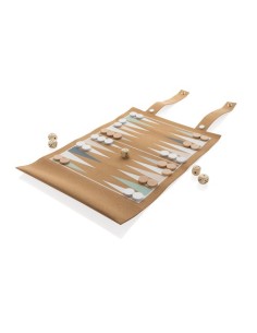Set juegos backgammon y damas plegable Britton de corcho 2