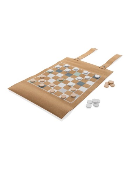 Set juegos backgammon y damas plegable Britton de corcho