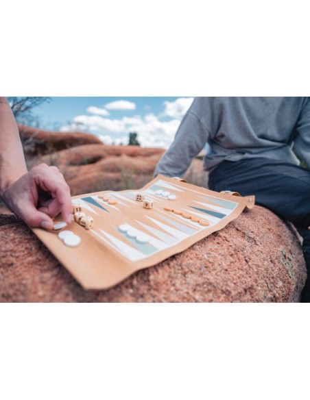 Set juegos backgammon y damas plegable Britton de corcho