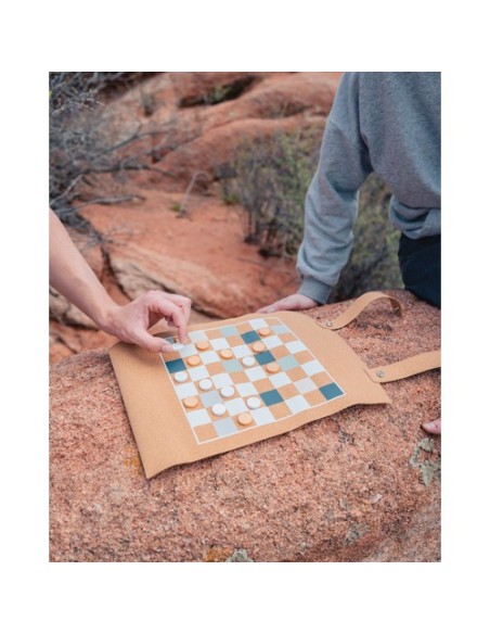 Set juegos backgammon y damas plegable Britton de corcho