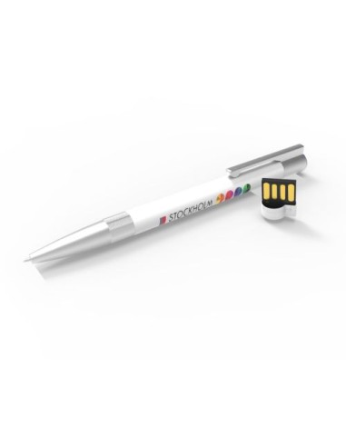 USB Pen Stockholm White Black ink 4 GB Basic