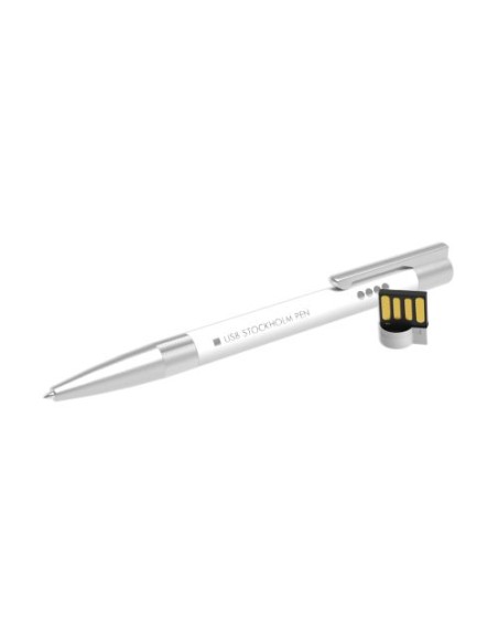 USB Pen Stockholm White Black ink 4 GB Premium