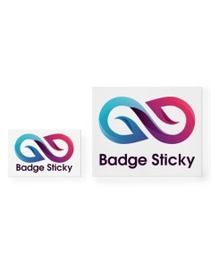 Badge Sticky 85 x 55 mm