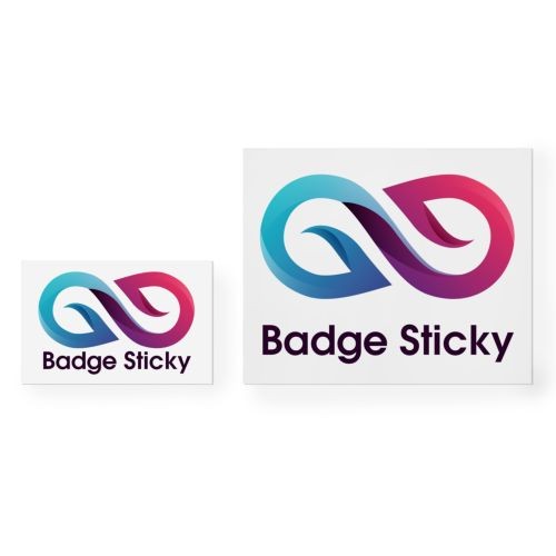 Badge Sticky 85 x 55 mm
