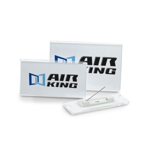 Transparent Badge 70 x 25 mm with Needle