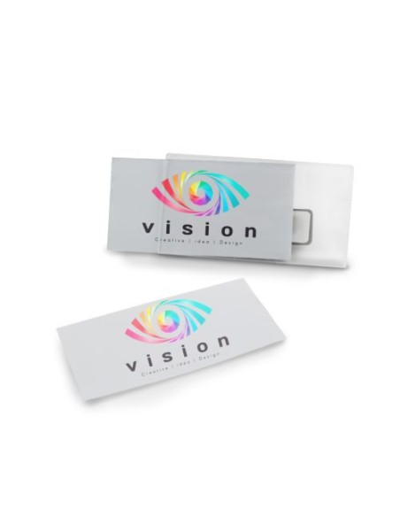 Transparent Badge 75 x 40 mm with Needle