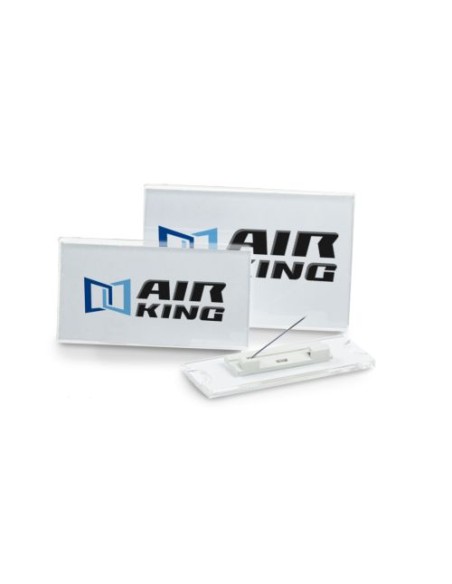 Transparent Badge 85 x 55 mm with Needle