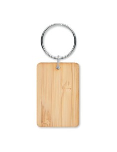 ANGLEBOO Llavero rectangular de bambú 2