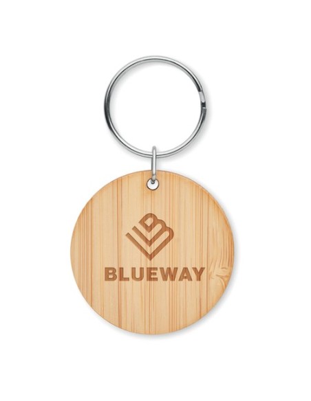 ROUNDBOO Llavero redondo de bambú