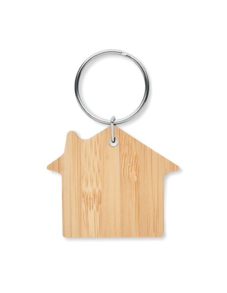 HOUSEBOO Llavero de bambú con forma de c