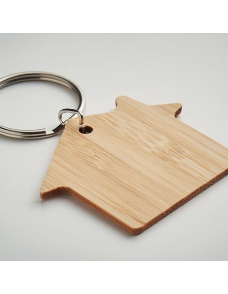 HOUSEBOO Llavero de bambú con forma de c