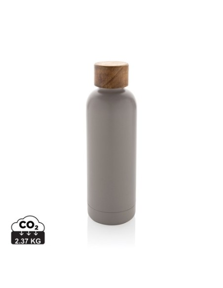 Botella Wood de acero inoxidable reciclado certificado RCS