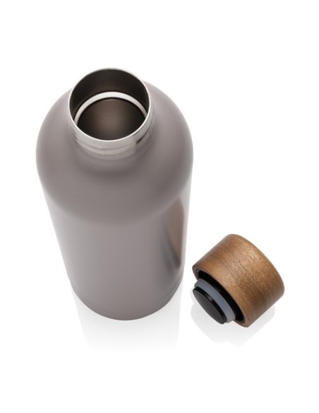 Botella Wood de acero inoxidable reciclado certificado RCS