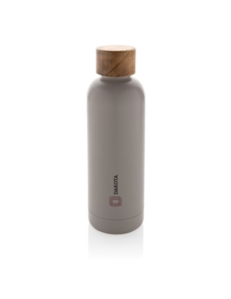 Botella Wood de acero inoxidable reciclado certificado RCS