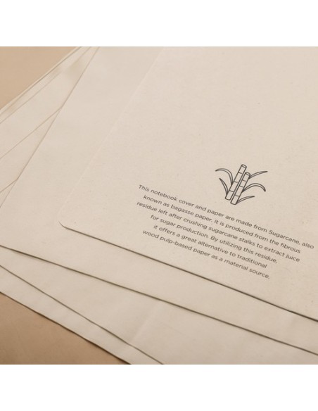 Libreta A5 Stylo de papel de caña de azúcar