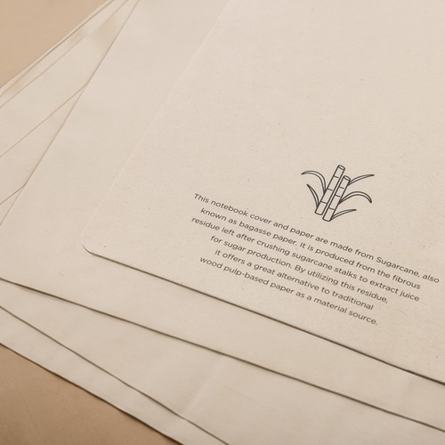 Libreta A5 Stylo de papel de caña de...