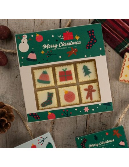 PRALINES con impresión CHOCOSTAMP 6 piezas