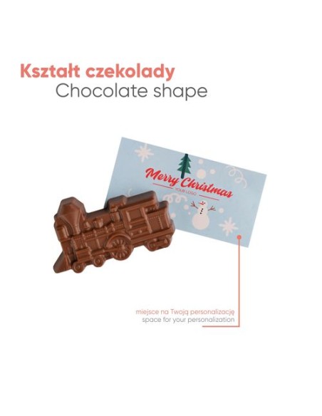 TARJETA PUBLICITARIA  chocolate EXPRESS DE NAVIDAD