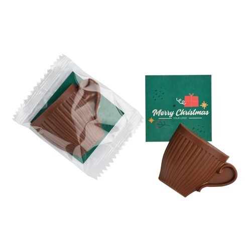 TARJETA PUBLICITARIA  TAZA DE chocolate