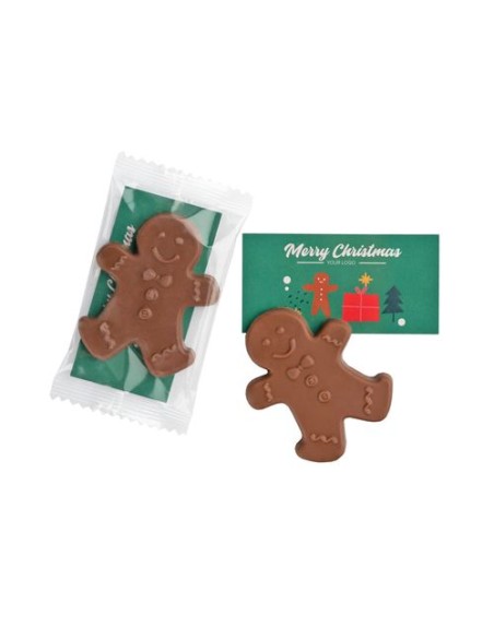 TARJETA PUBLICITARIA  HOMBRE DE JENGIBRE Y CHOCOLATE