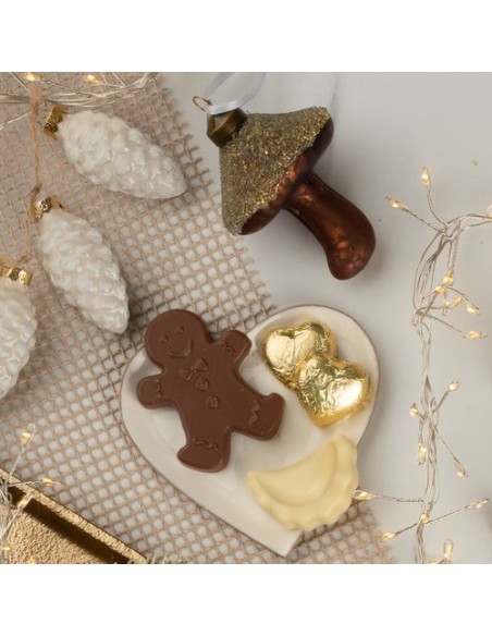 TARJETA PUBLICITARIA  HOMBRE DE JENGIBRE Y CHOCOLATE