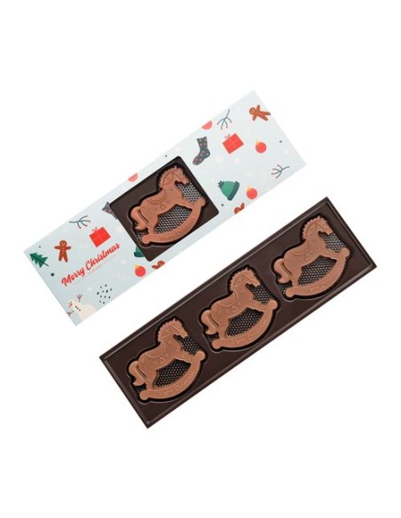 3 piezas DE MINI chocolates DE CABALLO MECEDOR