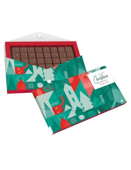 CHOCO TEXTO 4 LÍNEAS EN SOBRE APARTE XMAS