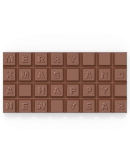 CHOCO TEXTO 4 LÍNEAS EN SOBRE APARTE XMAS