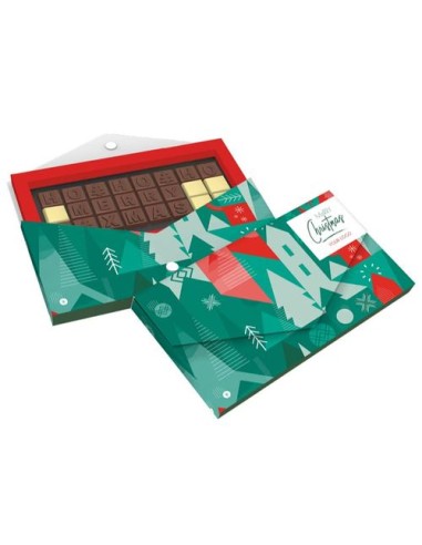 CHOCO TEXT 3 LINEAS EN SOBRE SEPARATE XMAS