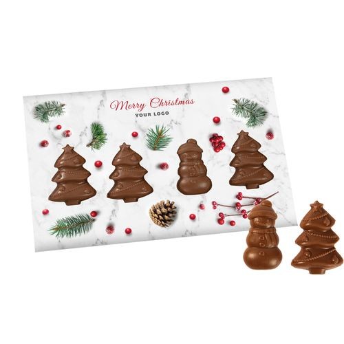 TARJETA DE NAVIDAD CON ÁRBOLES