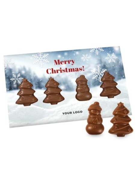 TARJETA DE NAVIDAD CON ÁRBOLES