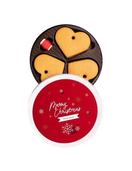 GALLETAS PROMOCIONALES CORAZONES ESPECIADOS PARA EL ÁRBOL