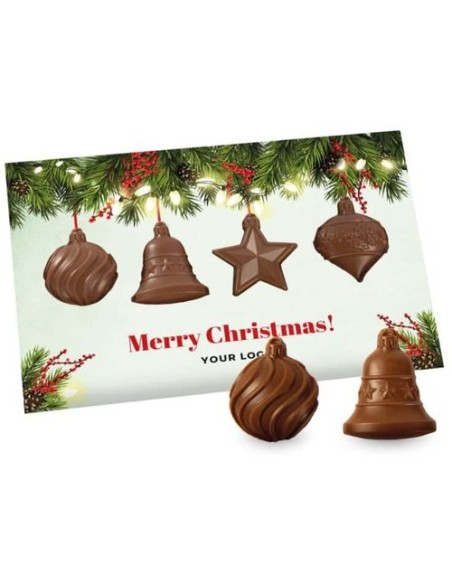 CAJA DE BOLAS DE chocolate CON TARJETA DE FELICITACIÓN