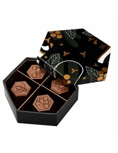 chocolates praliné HONEYBEE 4 piezas