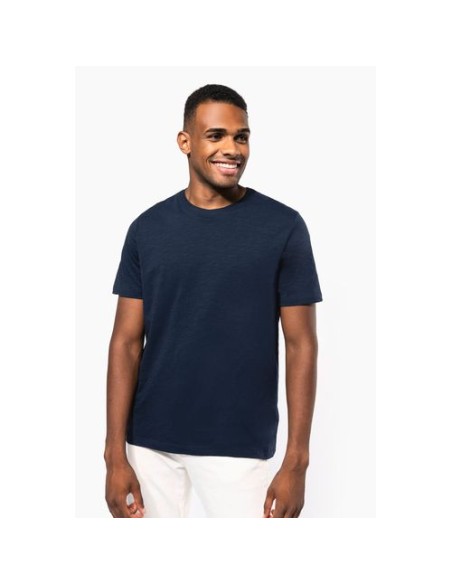 Camiseta Slub ecorresponsable cuello redondo y manga corta