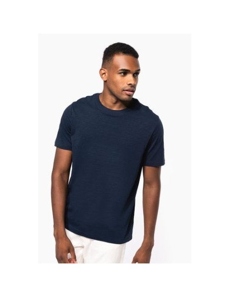 Camiseta Slub ecorresponsable cuello redondo y manga corta