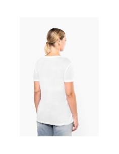 Camiseta lyocell Tencel cuello de pico manga corta 2