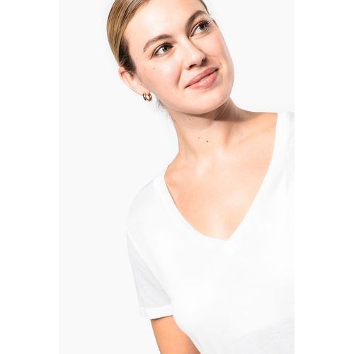 Camiseta lyocell Tencel cuello de...