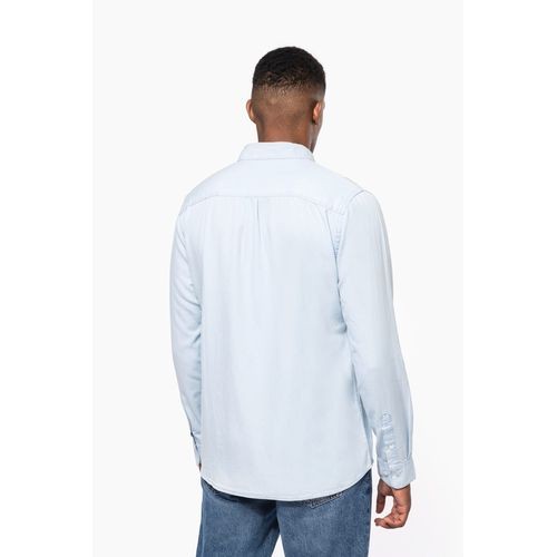 Camisa de algodón sarga efecto lavado...