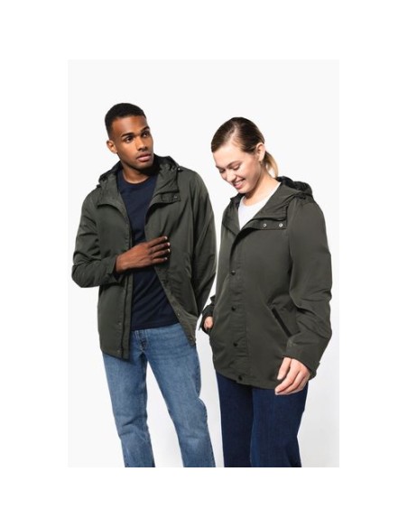 Chaqueta ecorresponsable con capucha unisex