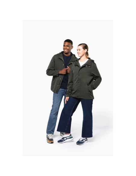 Chaqueta ecorresponsable con capucha unisex