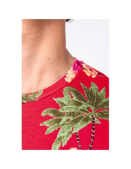 Camiseta ecorresponsable con estampado tropical hombre