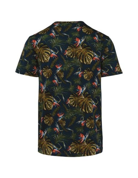 Camiseta ecorresponsable con estampado tropical hombre