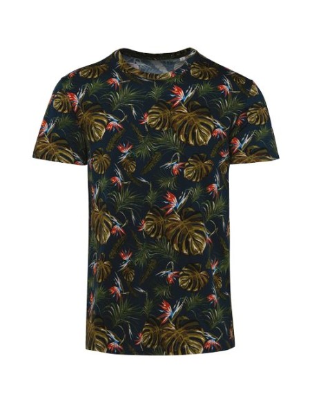 Camiseta ecorresponsable con estampado tropical hombre