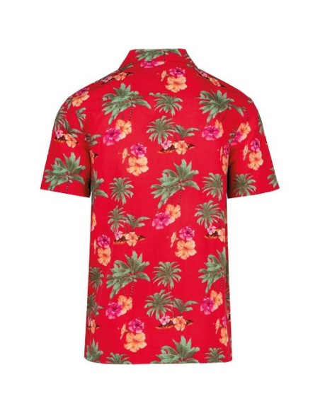 Camisa ecorresponsable con estampado hawaiano hombre