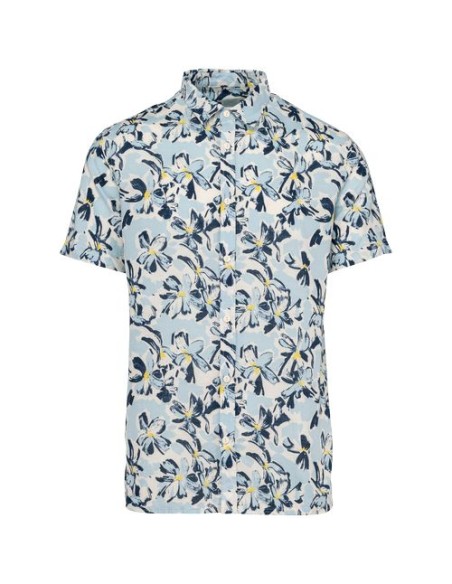 Camisa ecorresponsable con estampado vegetal hombre